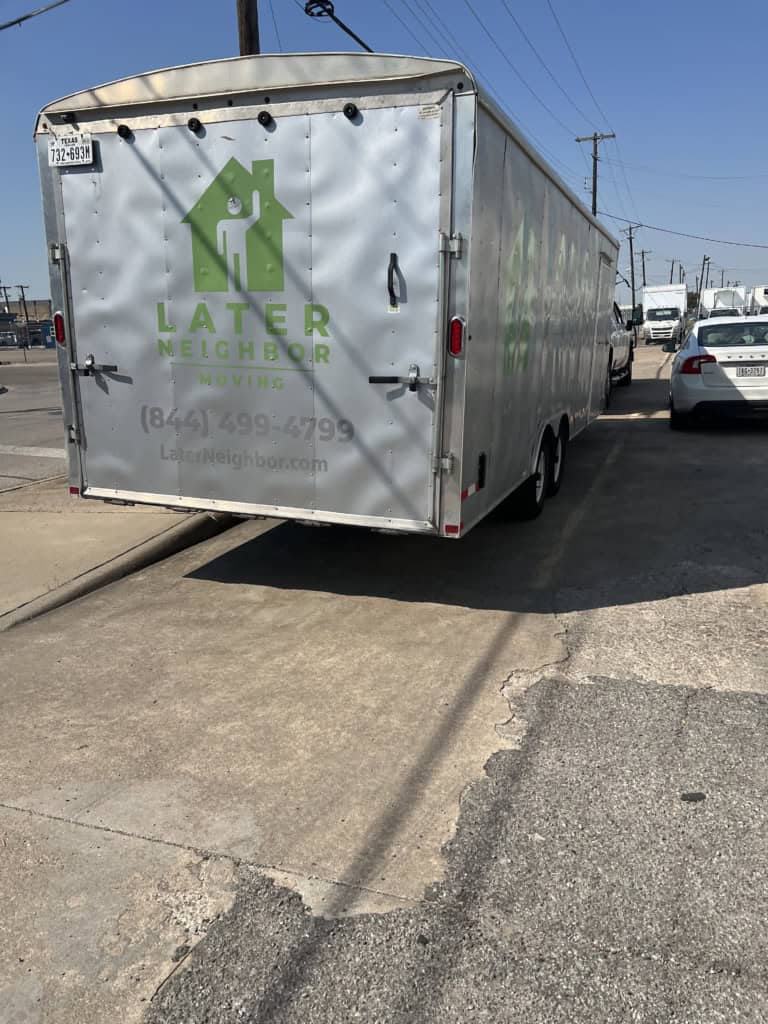 later neighbor moving truck